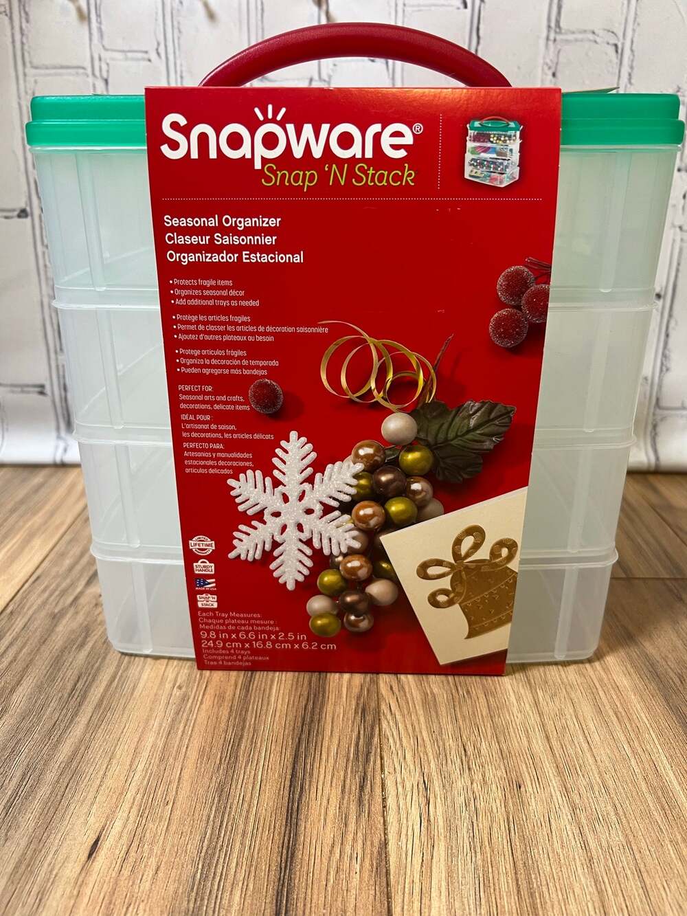 Snapware Snap N Stack 4 Tier Seasonal Ornament Storage Organizer NEW NOS USA